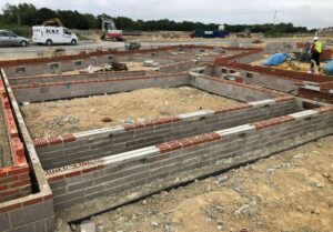Substruture blockwork in Shopwyke lakes, Chichester
