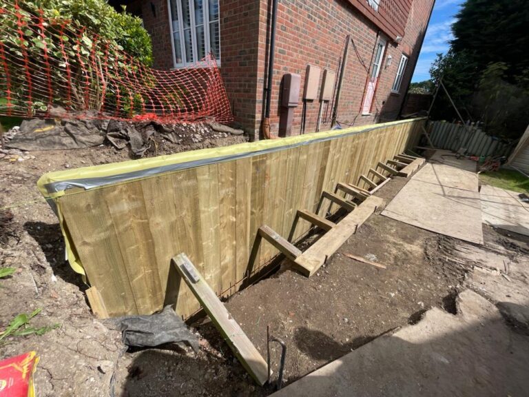 Chichester - reinstating retaining wall